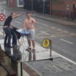 Some Irish Guys Ironing and practicing sodomy on a bus shelter in Dublin